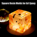 ZQYSING (3 Pack) Resin Cube Molds, Deep Square Silicone Molds for Epoxy Resin Casting DIY Art Craft Candle Soap Making ZQYSING