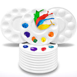 Hulameda Paint Tray Palettes, Plastic Paint Pallets for Kids or Students to Paints on School Project or Art Class-12pcs Hulameda