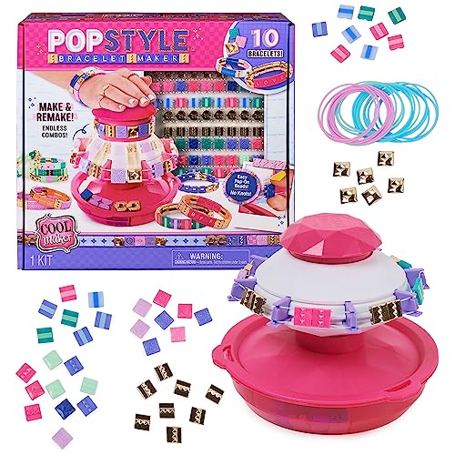 Cool Maker PopStyle Bracelet Maker, 170 Beads, Make & Remake 10 Bracelets, Friendship Bracelet Making Kit, DIY Arts & Crafts for Kids - WoodArtSupply