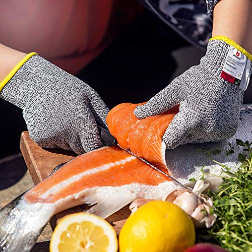 NoCry Cut Resistant Gloves for Kids, XS (8-12 Years) - High Performance Level 5 Protection, Food Grade. Free Ebook Included! - WoodArtSupply