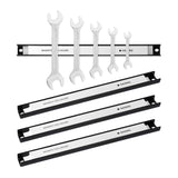 Navaris Set of 4 Magnetic Tool Holder Rack - 12 Inch Heavy Duty Garage Wall Holder Strip for Tools - Tool Bar with Magnet for Screwdriver, Wrench Navaris