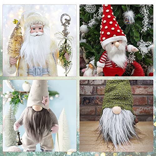 Gnome Beards for Crafting, 12 Pieces Pre-Cut Christmas Gnome Beards and Gnome Noses for Crafts Christmas Valentine's Day Independence Day Handmade EUBUY
