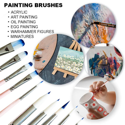 HIMI Gouache/Watercolor Paint Brushes Set 5 Pcs for Acrylic Oil Watercolor Face & Body Gouache Painting Nice Gift Art hobbyist,Adults (Blue, - WoodArtSupply