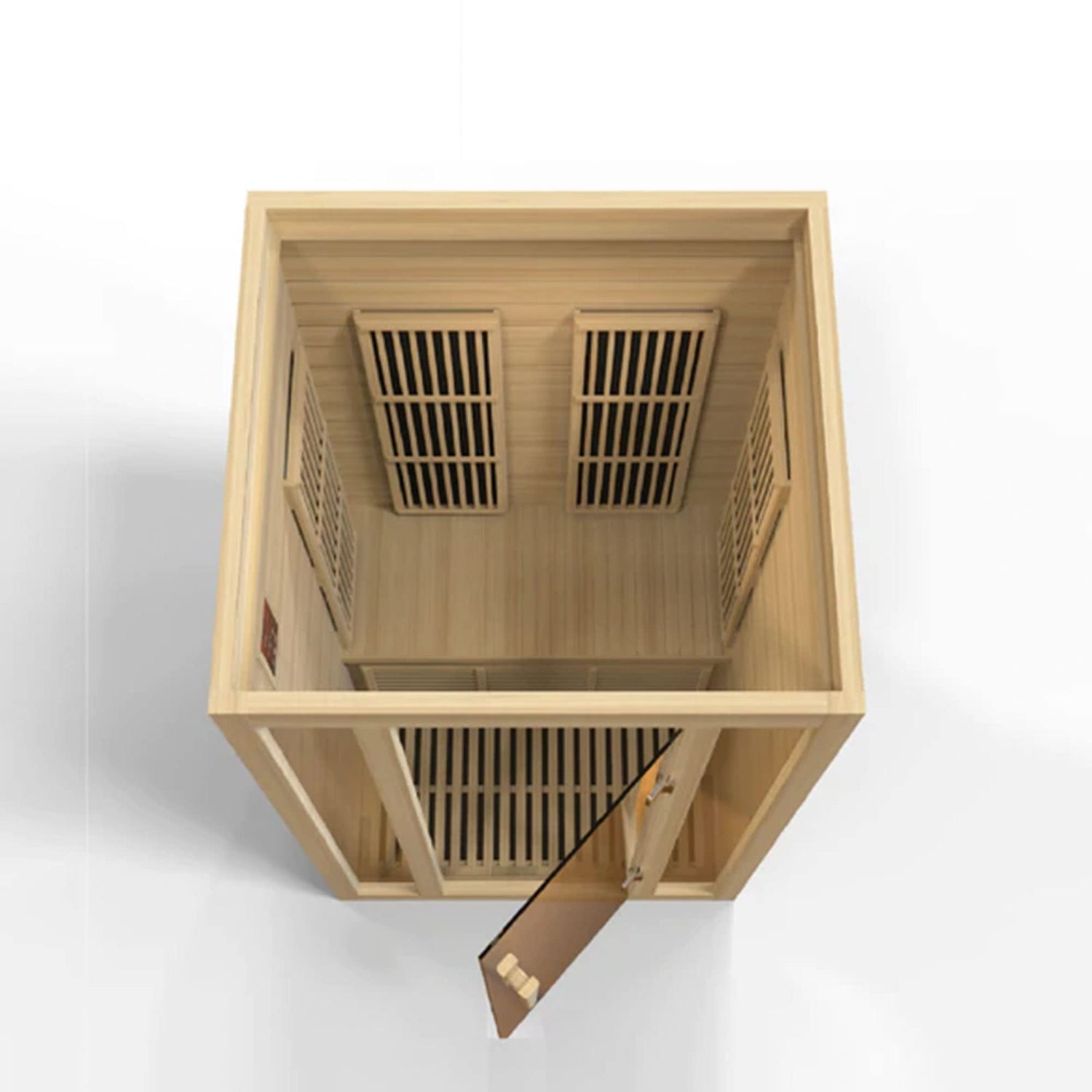 BOTARO Maxxus Saunas MX-J206-01 Seattle Carbon Far Infrared Sauna for 2 Persons, Hemlock Wood BOTARO