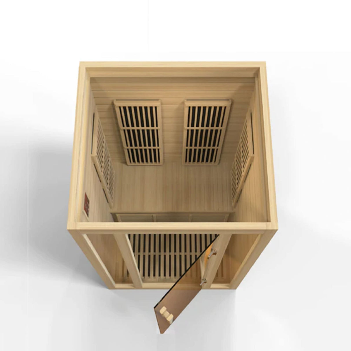 BOTARO Maxxus Saunas MX-J206-01 Seattle Carbon Far Infrared Sauna for 2 Persons, Hemlock Wood BOTARO