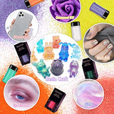 Renfio Iridescent Ultra Fine Glitter Powder Resin Supplies Glitters 1.75 Oz (50g) PET Flake Crafts Sequins 1/128" 0.008" 0.2mm Epoxy Chips Flakes for Renfio