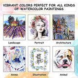 Shuttle Art Watercolor Paint Set, 36 Colors Watercolor Paint in Tubes (12ml Each) with 3 Brushes, Rich Pigment, Easy to Blend, Perfect for Kids, Shuttle Art