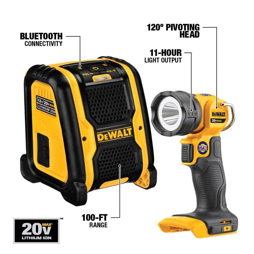 Dewalt DCK1020D2R 20V MAX Lithium-Ion Cordless 10-Tool Combo Kit (2 Ah) (Renewed) DEWALT