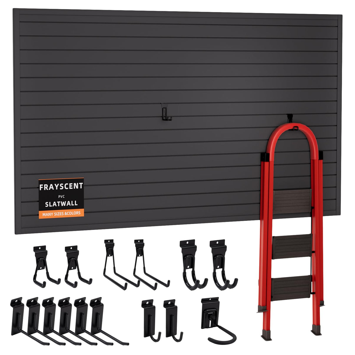 Slatwall Panels 4x8 ft with 15pcs Slat Wall Accessories, Slat Wall