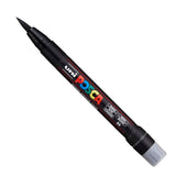 Uni Posca PCF-350 Brush Tipped Paint Marker Art Pen - Fabric Glass Metal Pen - Black & White Set (1 of Each) posca