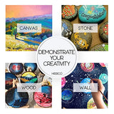 Acrylic Paint Set of 54 Colors 2fl oz 60ml Bottles with12 Brushes,Non Toxic 54 Colors Acrylic Paint No Fading Rich Pigment for Kids Adults Artists HissiCo