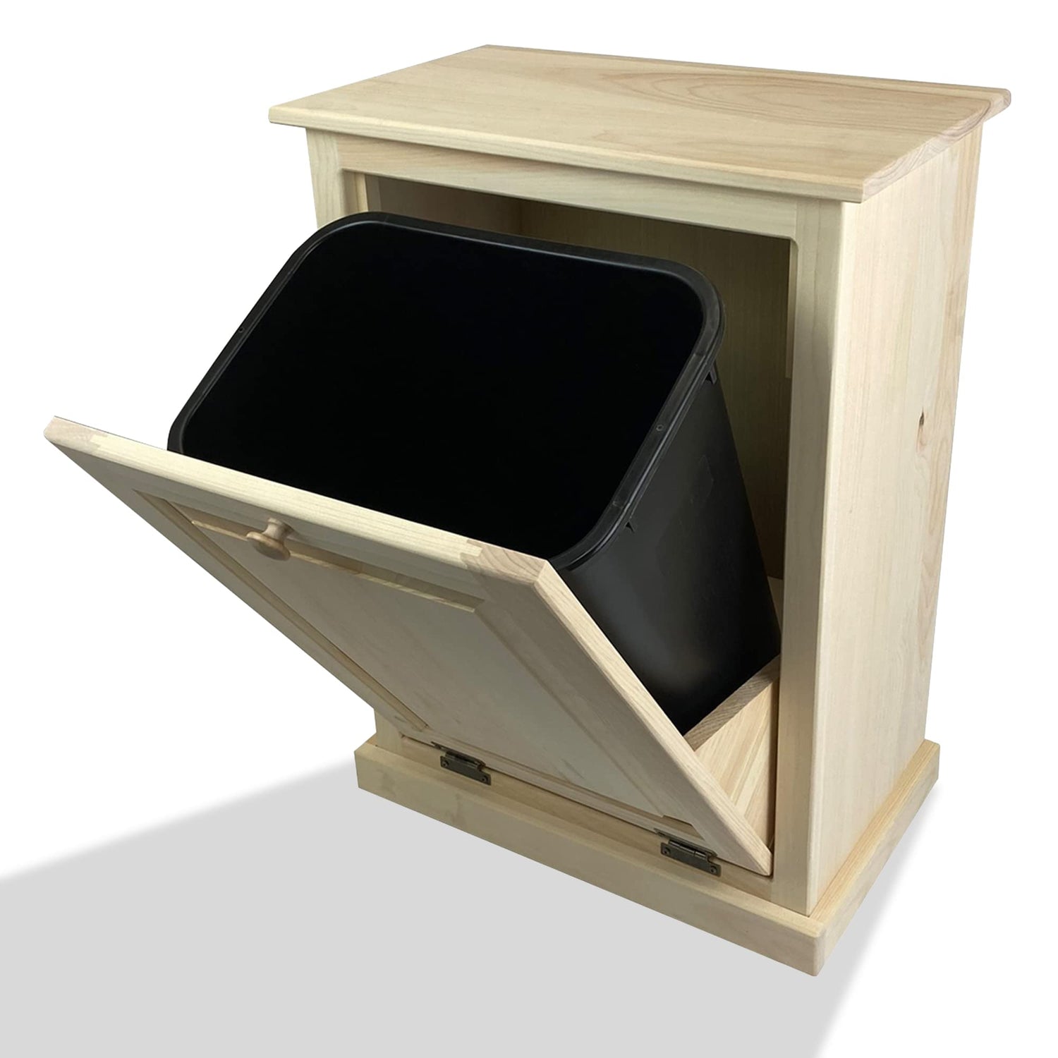 Peaceful Classics Tilt Out Trash Cabinet Without Drawer - Wooden Pull Out Cabinet, Decorative Trash Bin Cabinet for Kitchen, Bedroom, & Home Patio, Peaceful Classics