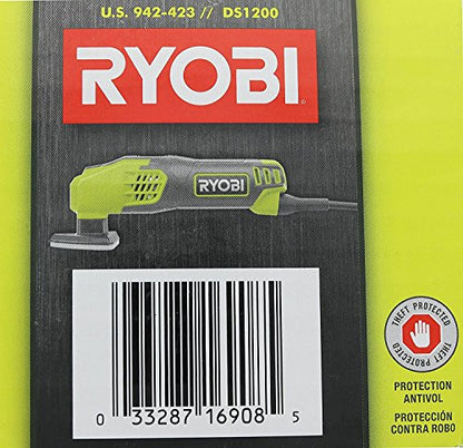 Ryobi DS1200 .4 Amp 13,000 OBM Corded 2-7/8" Detail Sander w/ Triangular Head and 5 Sanding Pads - WoodArtSupply