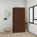 RUtavm Furniture Set-Wardrobe Brown Oak 82.5x51.5x180 cm Engineered Wood RUtavm