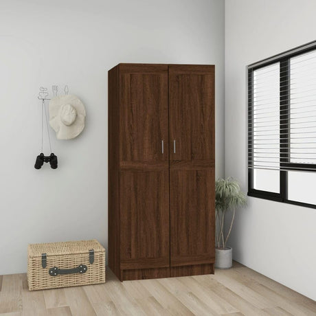 RUtavm Furniture Set-Wardrobe Brown Oak 82.5x51.5x180 cm Engineered Wood RUtavm