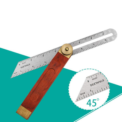 Gentlecarin Blade Ruler,Adjustable Bevel Sliding T-bevel with Hardwood Handle Angle Finder Carpentry Squares for Craftsman Builder Carpenter
