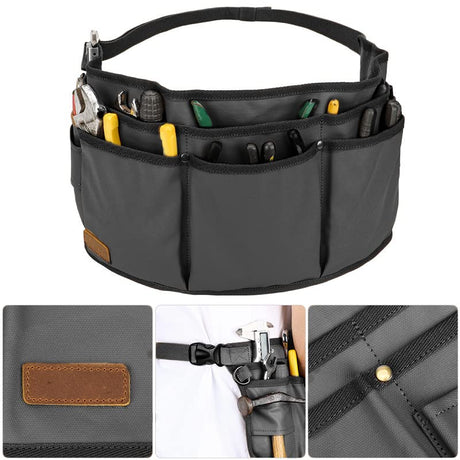 Tool Belt Pouches for Men Utility Belt Electrician Tool Bag Canvas Gardening Waist Tool Pouch with 13 Pockets for Men Women Carpenters Electricians FASHIXD