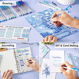 Shuttle Art 60 Pack Blue Tone Gel Pens, 30 Blue Tone Gel Pens with 30 Refills for Adults Coloring Books Journaling Drawing Nature, Landscapes, Shuttle Art
