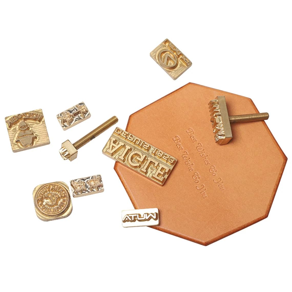 Custom Brass Branding Iron Stamp for Personalised Embossing on Wood, Leather, and More - WoodArtSupply