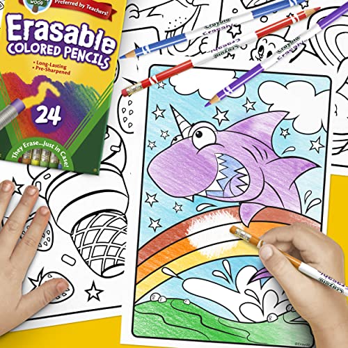 Crayola Erasable Colored Pencils, Kids At Home Activities, 24 Count, Assorted, Long Crayola