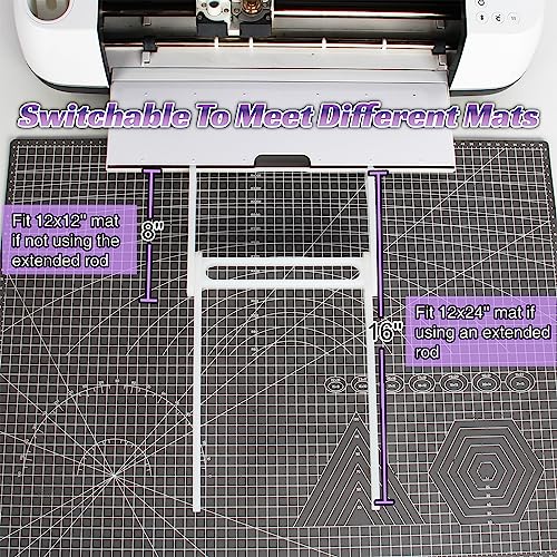 LOPASA Long Extension Tray for Cricut Maker 3 and Maker Cutting Mat Support,16'' Cricut Machine Extender Accessories Tools for 12x12 and 12x24 - WoodArtSupply