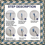 DIY Latch Hook Kits Cabin Throw Carpet Embroidery Cover Rug Pattern Color Printed Canvas 52x38cm, Crochet Needlework Crafts for Kids and Adults DL-YTG