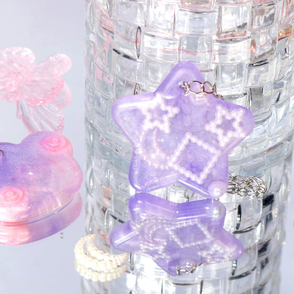 RESINWORLD Multi-Functional Small Silicone Molds Set for Resin + 16pcs Variety Geometric Pendant Silicone Molds with Hanging Hole ResinWorld