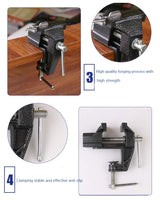 Mini Table Clamp, Small Bench Vice, New upgraded cast iron manufacturing Jewelers Hobby Clamps Craft Repair Tool Portable Work Bench Vise (mini) HENGDA VISE