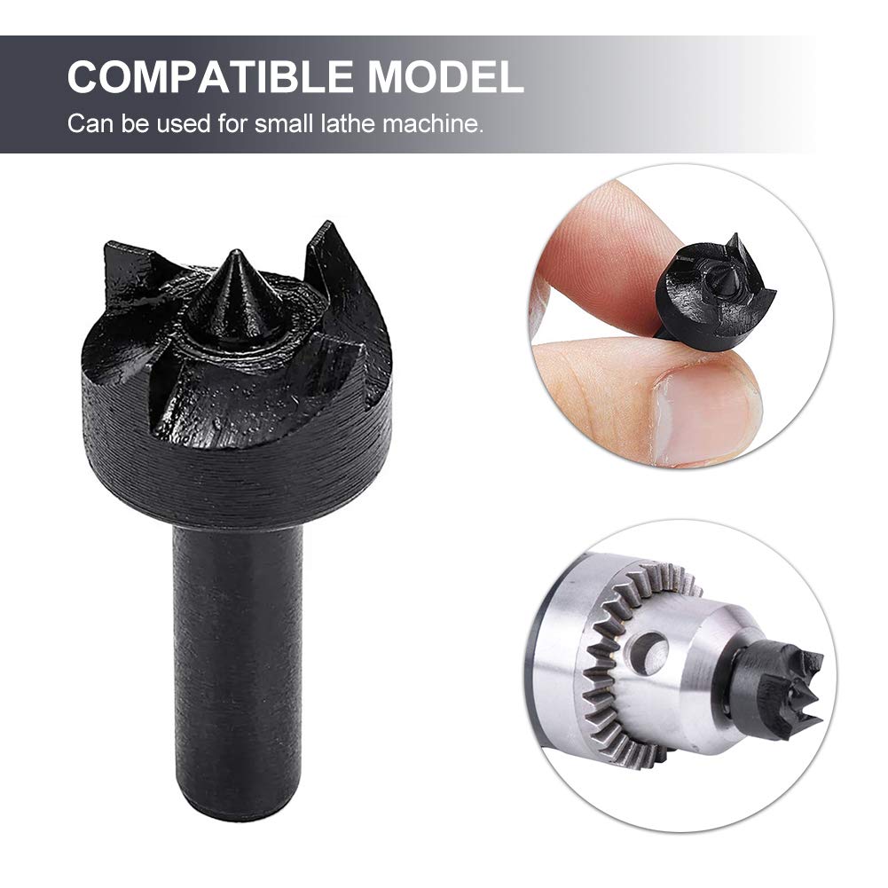 iayokocc Wood Lathe Turning Spur Cup Center, Thimble Drill Bit Live Center, Mini Lathe Machine Drill Chuck, Plum Blossom Thimble Drill Bit for iayokocc