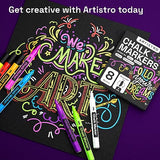 ARTISTRO 8 Neon Chalk Markers - Erasable Chalk Pens with 6mm Reversible Tip for Blackboard, Chalkboard, Car Window, Glass - Liquid Chalk Markers ARTISTRO