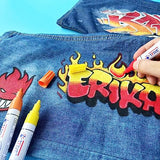 TFIVE Red Paint Pens Markers - 12 Pack Oil Based Permanent Marker, Medium Tip, Never Fade, Quick Dry, Waterproof Paint Pen for Rocks Painting, Wood, TFIVE