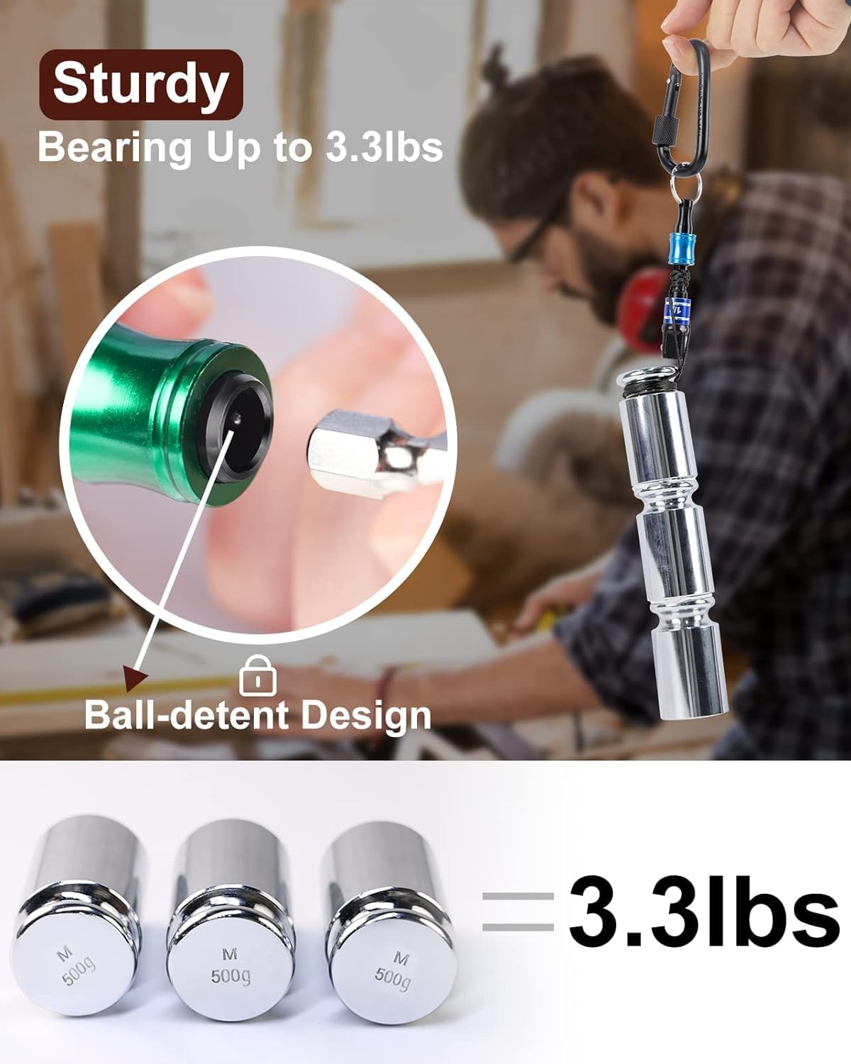 Push to Unlock,Katerk 6pcs 1/4 inch Hex Shank Aluminum Alloy Screwdriver Bit Holder Light-Weight Quick-Change Extension Bar Keychain Drill Screw Katerk