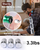 Push to Unlock,Katerk 6pcs 1/4 inch Hex Shank Aluminum Alloy Screwdriver Bit Holder Light-Weight Quick-Change Extension Bar Keychain Drill Screw Katerk