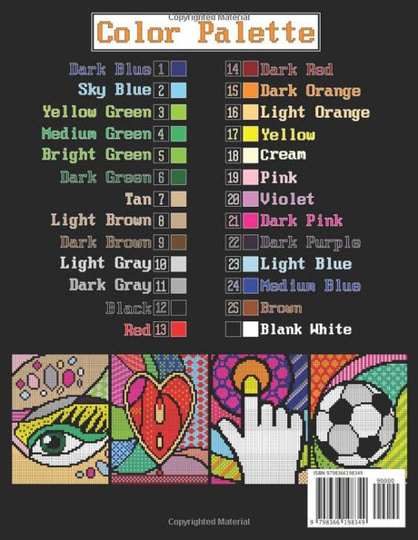 Mystery Mosaics Color By Number Pop Art: Dazzling Pixel Coloring Book with Mystery Squares (4x4 mm), Color Quest for Stress Relief & Relaxation WoodArtSupply