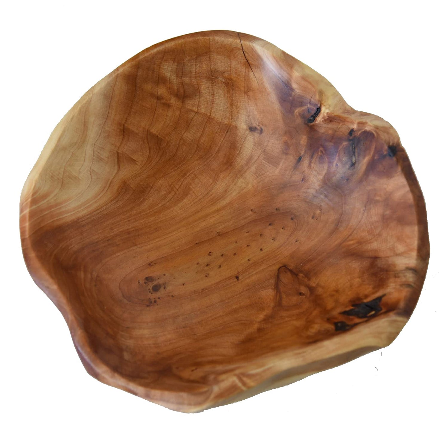 JFFLYIT Creative Wood Bowl Root Carved Bowl Handmade Natural Real Wood Candy Serving Bowl (9"-10") JFFLYIT