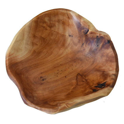 JFFLYIT Creative Wood Bowl Root Carved Bowl Handmade Natural Real Wood Candy Serving Bowl (9"-10") - WoodArtSupply