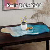Large Resin Table Mold Set, 24 Inch Epoxy Resin Molds Silicone Tray Epoxy Table Mold with 4Pcs Table Legs for Charcuterie Board, River Table, Coffee Swess