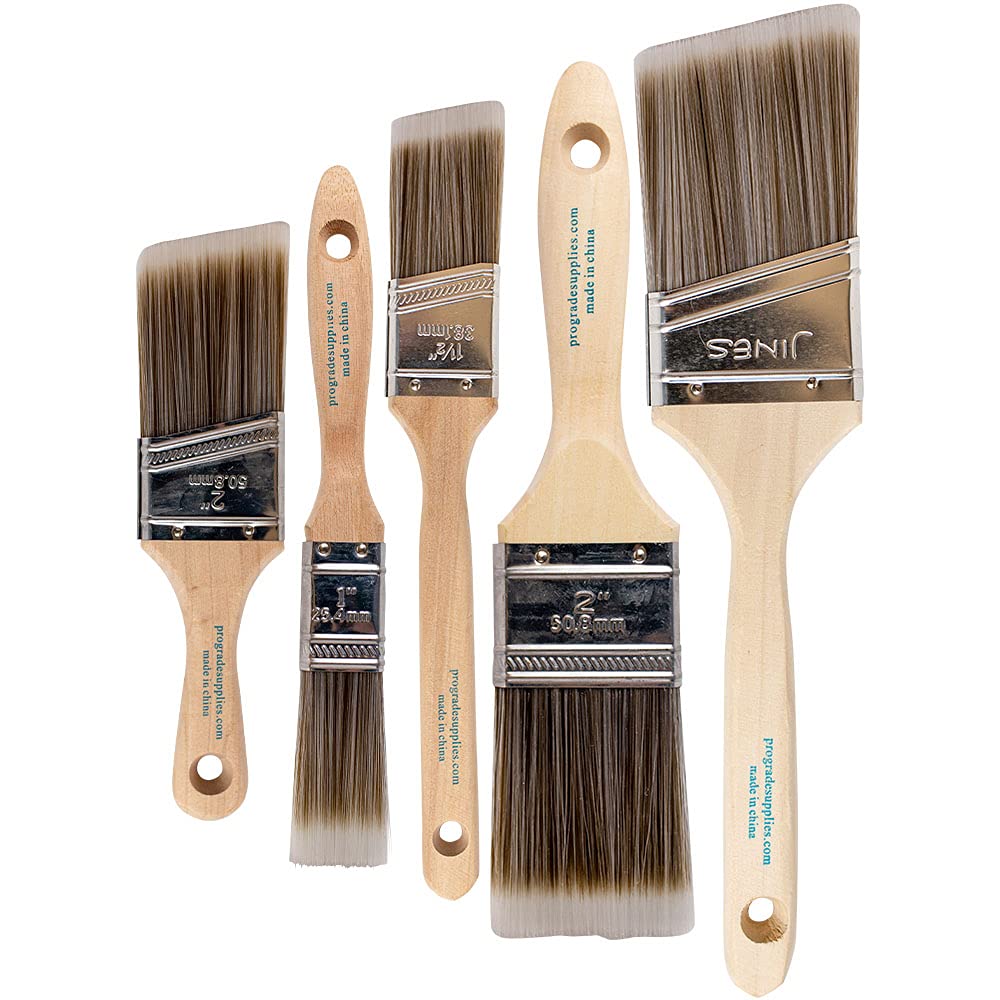 Pro Grade - Paint Brushes - 5 Ea - Paint Brush Set Pro Grade