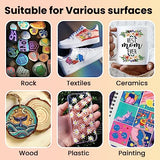 Tesquio Paint Pens, 42 Colors Acrylic Paint Pens Paint Markers, Dual Tip Pens With Medium Tip and Brush Tip for Rock Painting, Wood, Ceramic, Fabric, Tesquio