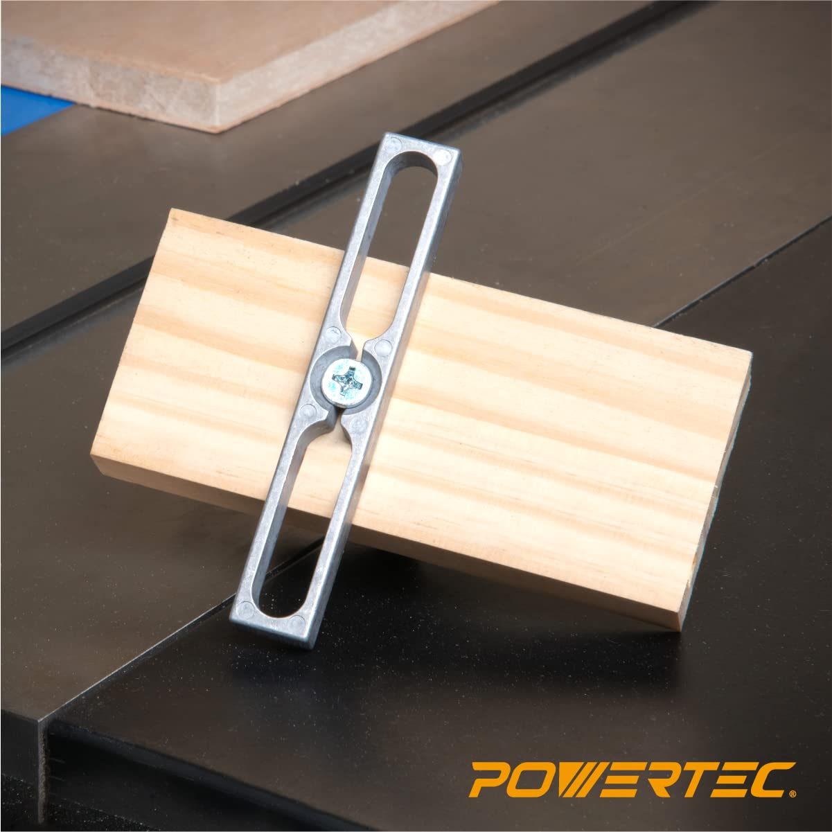 POWERTEC 71642 Miter Slot Hardware Kit (Slot Bars, Knobs, Screws, Washers) POWERTEC