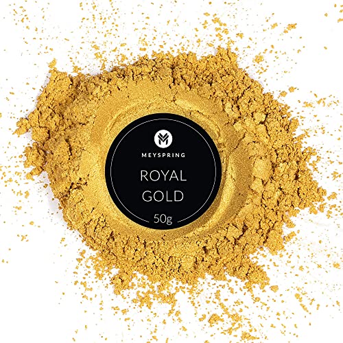 MEYSPRING Royal Gold Mica Powder for Epoxy Resin, Kintsugi Gold - Epoxy Resin Pigment - Resin Color for Kintsugi Repair Kit & Metallic Epoxy, Resin MEYSPRING