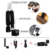 LOMEVE Guitar Accessories Kit Include Acoustic Strings, Tuner, Capo, 3-in-1 Restring Tool, Picks, Pick Holder, Bridge Pins, Nuts & Saddles, Finger LOMEVE