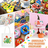 Acrylic Paint Pens Markers, 24 Colors Dual Tip Acrylic Paint Pens for Rock Painting, Wood, Canvas, Stone, Glass, Ceramic Surfaces, DIY Crafts Making TANMIT