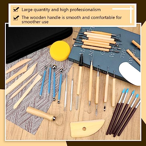 Clay Tools Kit, Pottery Tools, Polymer Clay Tools, Clay Sculpting Tools with Dotting Tools, Modeling Clay for Modeling, Smoothing, Cleaning, Carving, Zlulary