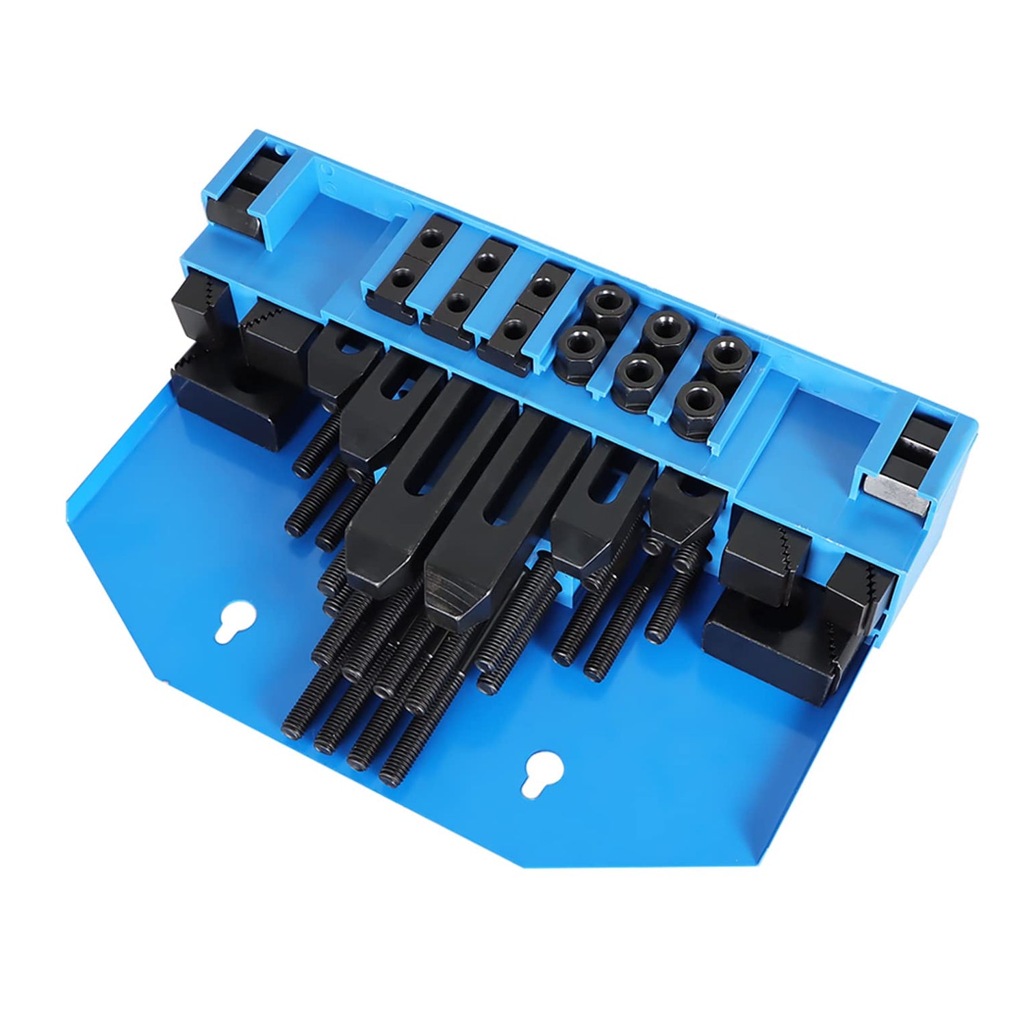 mitoharet 58 Pc 1/2 Inch T-Slot Hold Down Clamp Clamping Kit Mill Machinist Set Replacement for Bridgeport Milling Machine with Plastic Storage Box mitoharet