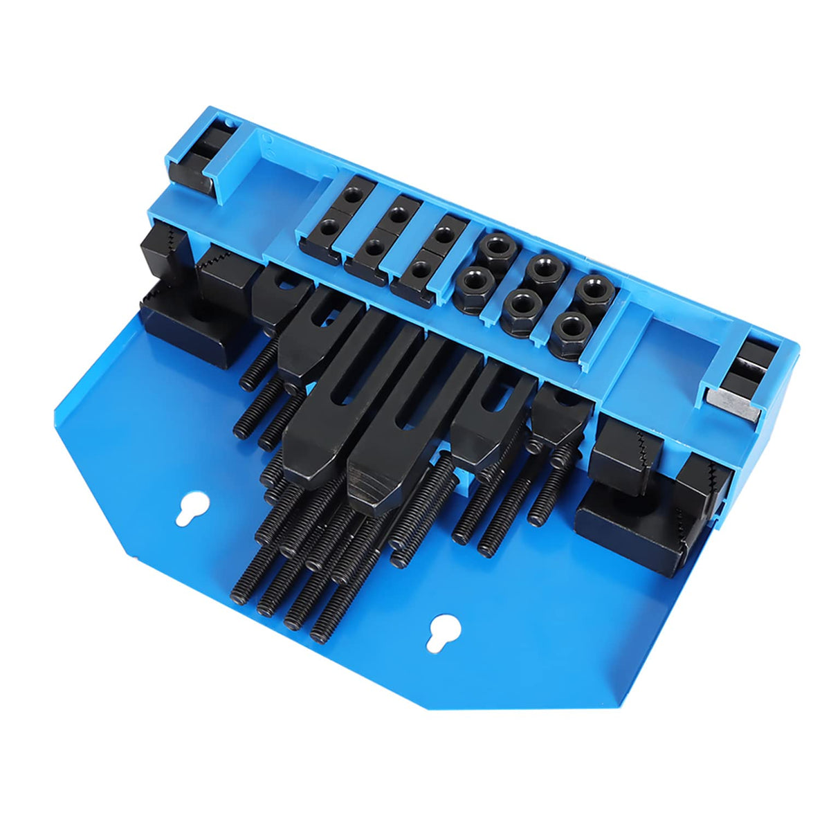 mitoharet 58 Pc 1/2 Inch T-Slot Hold Down Clamp Clamping Kit Mill Machinist Set Replacement for Bridgeport Milling Machine with Plastic Storage Box mitoharet
