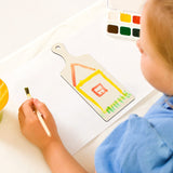 Marsui 12 Pieces Mini Wooden Cutting Board with Handle Christmas Small Chopping Board Craft Wooden Paddle Board for DIY Kitchen Home Decor(9.4 x 3.5 Marsui