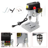 Drill Press Bench,Electric Benchtop Drill Press with 3 Speed Adjustable Mini Bench Wood Drilling Machine Portable Drill Press Table for Home DIY Oiveinya
