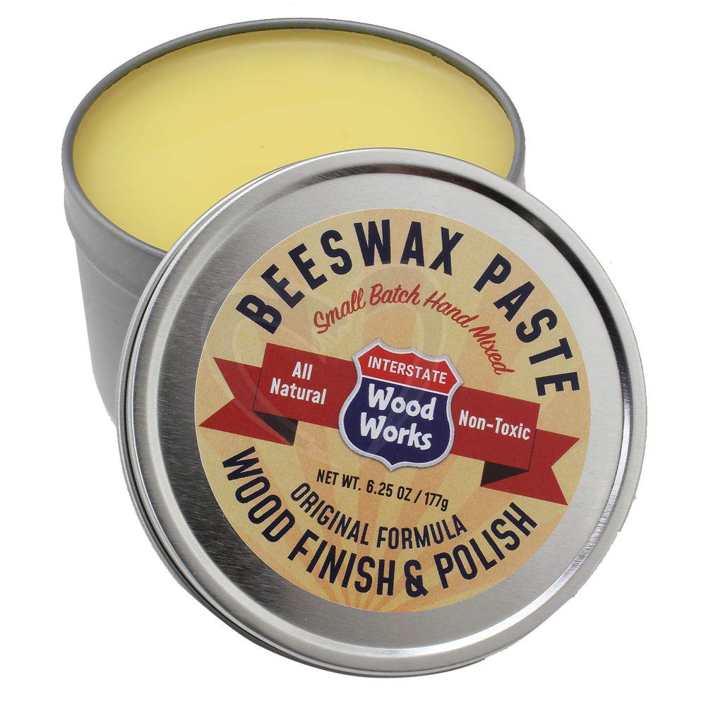 Interstate WoodWorks Beeswax Paste Wood Finish & Polish - 6.25 oz.- Cutting Board Sealer - Made in America interstate woodworks