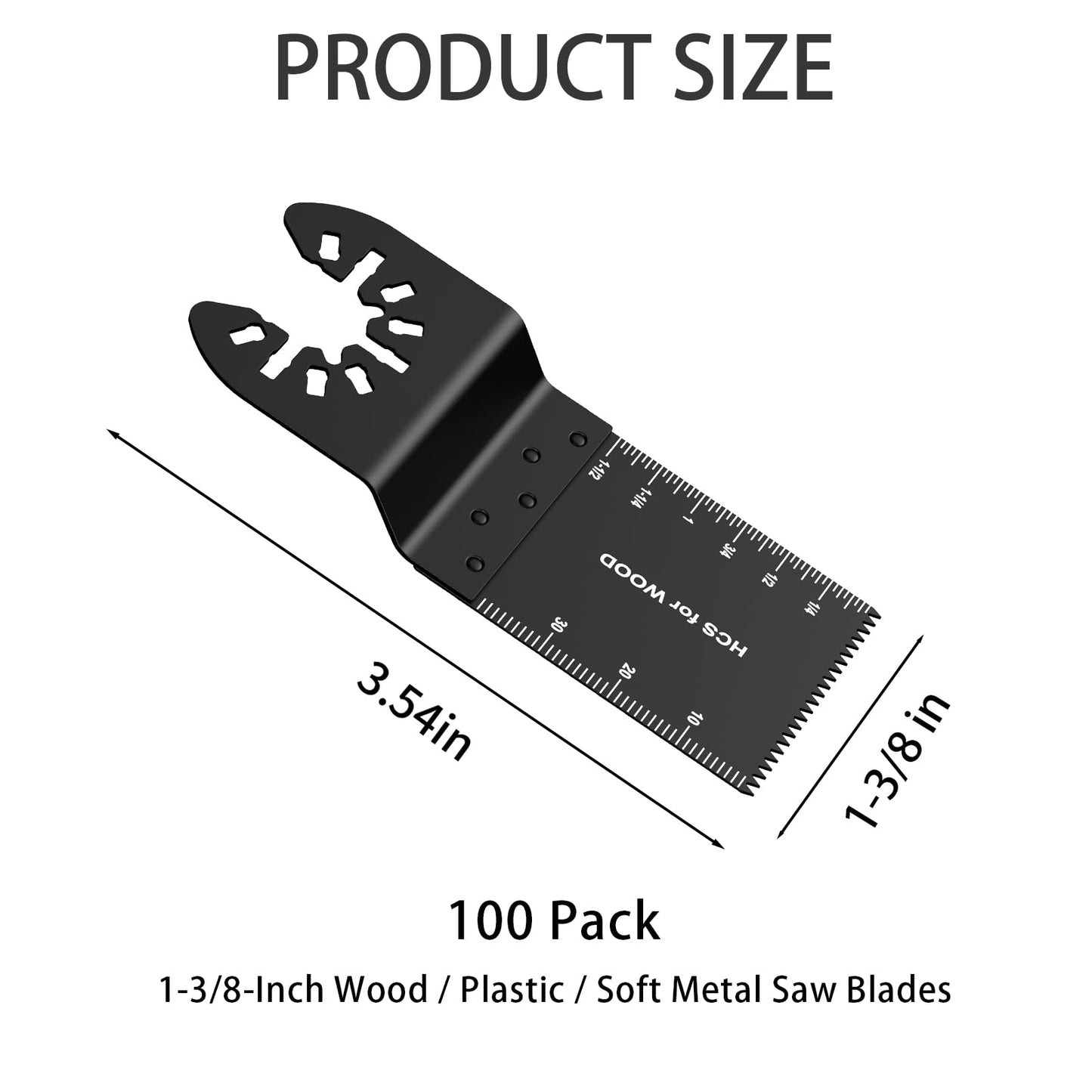 TrivdPro 100Pcs Oscillating Tool Blades Professional Universal Oscillating Saw Blades Wood Multitool Blades Compatible with Dewalt, Milwaukee, - WoodArtSupply